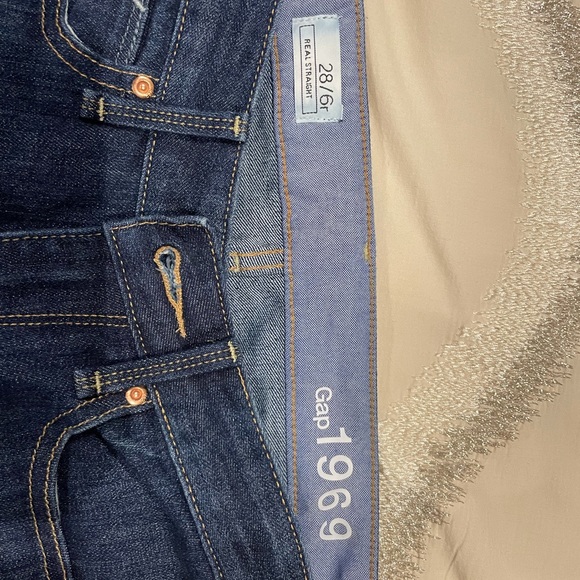 Gap dark denim straight leg jeans - Picture 2 of 4